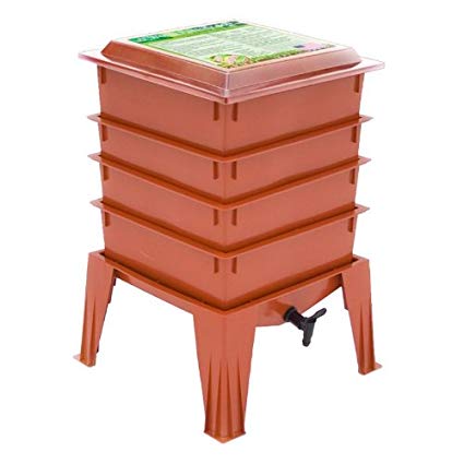 The Worm Factory 360 4-Tray Worm Composter - Terracotta