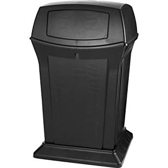 Rubbermaid Commercial Ranger Trash Can, 45 Gallon, Black, FG917188BLA