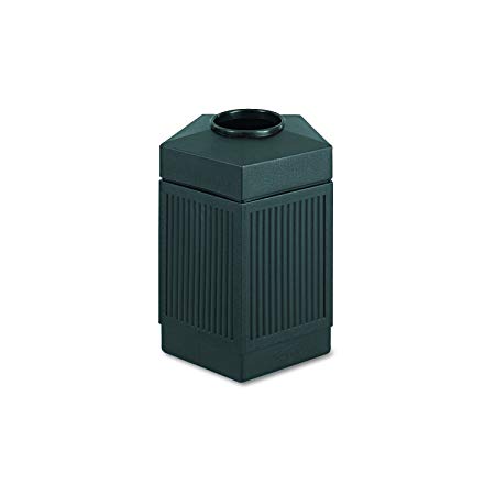 Safco Products 9486BL Canmeleon Indoor/Outdoor Trash Can, Pentagon, 45-Gallon, Black