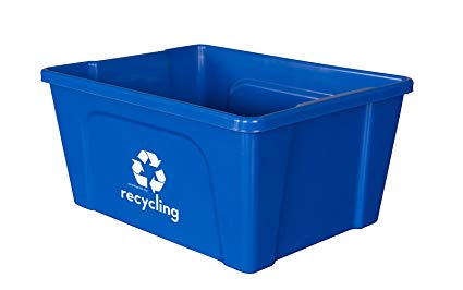 Qty = 25 Low Profile Blue Deskside Recycling Bin is perfect for recycling office paper and more!