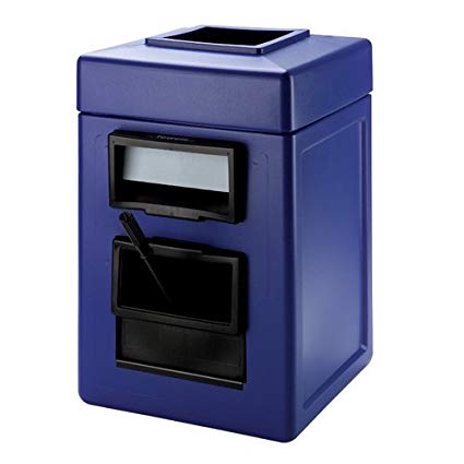 Islander Series 28-Gal Square Waste and Wipe Service Center Color: Blue