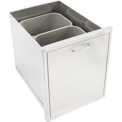 Blaze Roll-Out Double Trash Drawer (BLZ-TREC-DRW), 26.375x19.875-inches