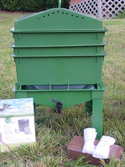VermiHut 3-Tray Worm Compost Bin iTower-Green