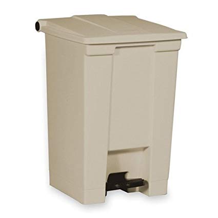 Step On Container,12 Gallon,16-1/4x15-3/4x17-1/8,Beige