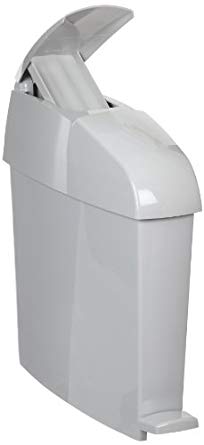 Rubbermaid Commercial Products FG402413 Sanitary Waste Bin (Rectangular, 5-Gallon, 6.1-Inches x 22.8-Inches x 19.3-Inches, Gray)