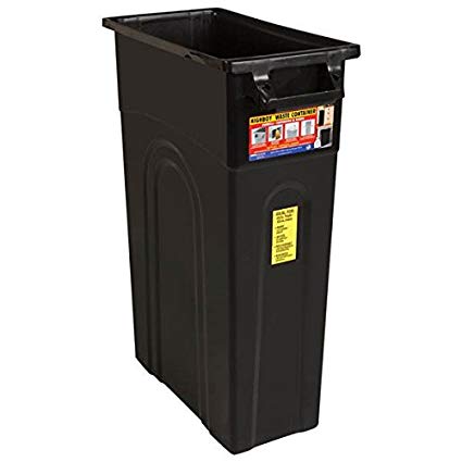 United Solutions Ti0032 Highboy Waste Container (2 Pack, Black)