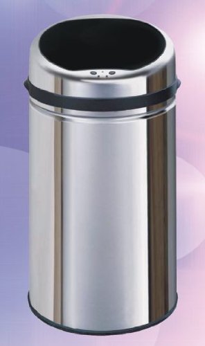UZO1 STAINLESS STEEL TOUCHLESS TRASHCAN WITH AUTOMATIC OPENING LID (8 Gallon Capacity W / Heavy Gauge Steel & Inner Plastic Bucket) SUPERIOR QUALITY