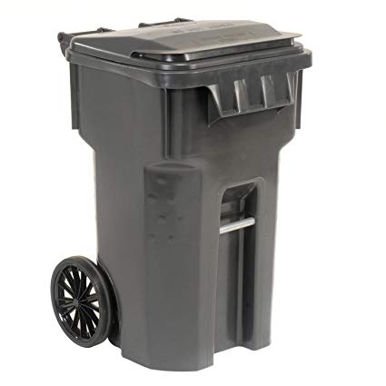 Otto Mobile Heavy Duty Trash Container, 65 Gallon, Gray