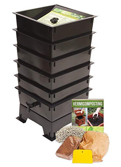 Nature's Footprint Worm Factory DS5BT 5-Tray Worm Composter, Black