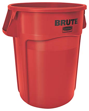 Rubbermaid Commercial BRUTE Trash Can, 44 Gallon, Red, FG264360RED