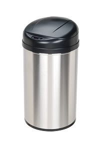 Nine Star Infrared Automatic Opening Trash Can DZT-40-8 Stainless 10.5 Gallon