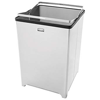 Rubbermaid Commercial FGB1414SSRB WasteMaster Steel 10.5-gallon Open Top Indoor Utility Can