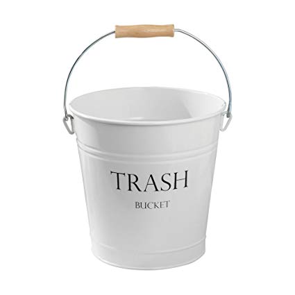 InterDesign Pail Wastebasket Trash Can - Pack of 6, White