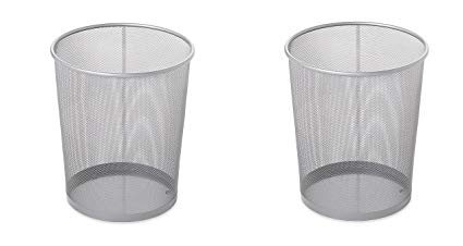 Rubbermaid Commercial Concept Collection Trash Can, 5 Gallon, Silver, FGWMB20SLV (2 PACK)