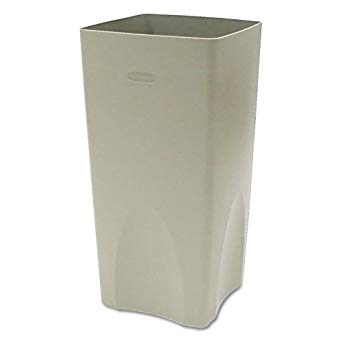 Rubbermaid Commercial Plaza Waste Container Rigid Liner, Square, Plastic, 19 Gallons, Beige (356300BG)