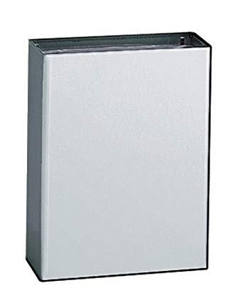 Bobrick 279 ConturaSeries 304 Stainless Steel Surface Mounted Waste Receptacle, Satin Finish, 6.4 gallon Capacity, 14