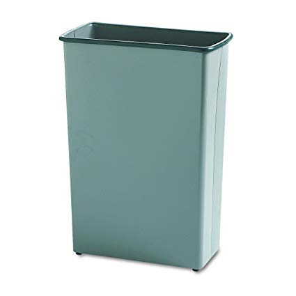 Safco Products 9618CH Rectangular Wastebasket, 88-Quart, Charcoal
