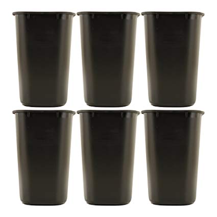 ..Rubbermaid Commercial Series Soft Molded Plastic Wastebasket (6 Pack)